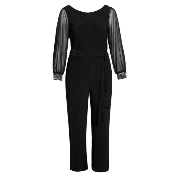 Ok MARINA EMBELLISHED COWL BACK JUMPSUIT 🆕 - Picture 5 of 8